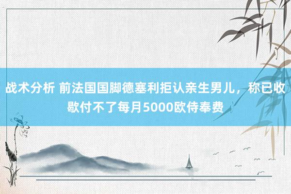 战术分析 前法国国脚德塞利拒认亲生男儿，称已收歇付不了每月5000欧侍奉费