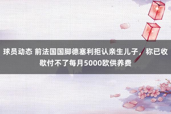 球员动态 前法国国脚德塞利拒认亲生儿子，称已收歇付不了每月5000欧供养费