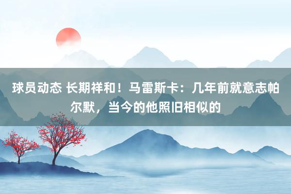 球员动态 长期祥和！马雷斯卡：几年前就意志帕尔默，当今的他照旧相似的